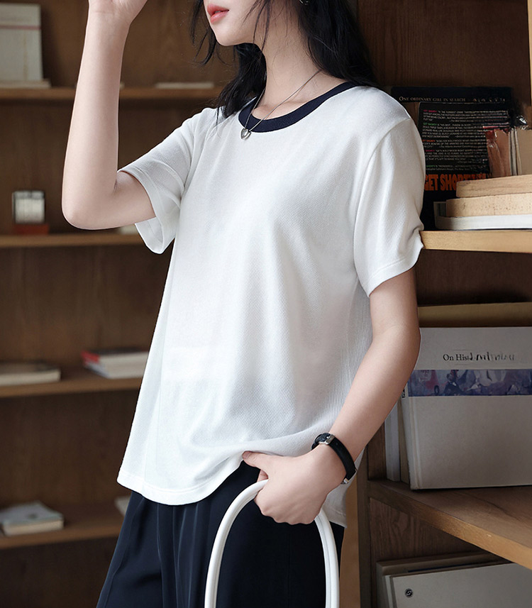 Tシャツ レディース 半袖 トップス サマーニット ゆったり カットソー