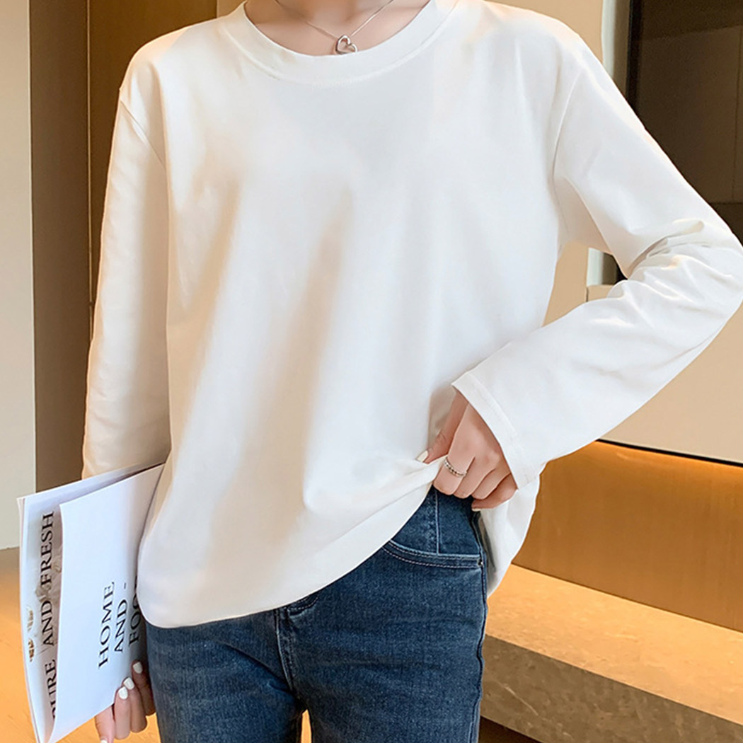 Tシャツ カットソー 長袖 レディース トップス インナー ロンT プル 