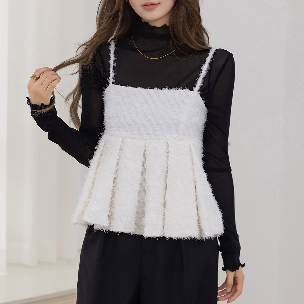 キャミソール ジャガード カップなし ビスチェ レディース トップス