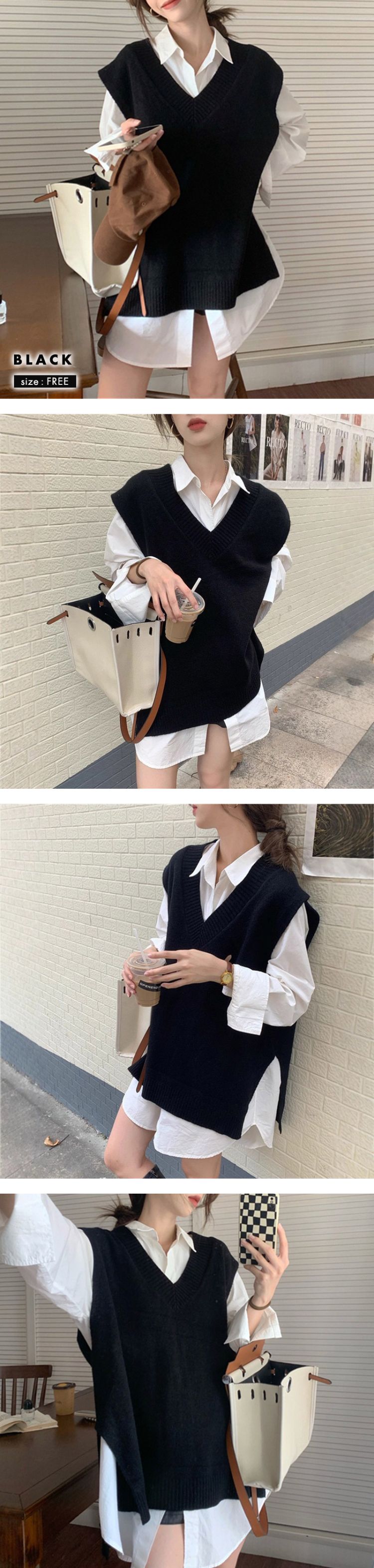 ニットベスト ジレ 秋