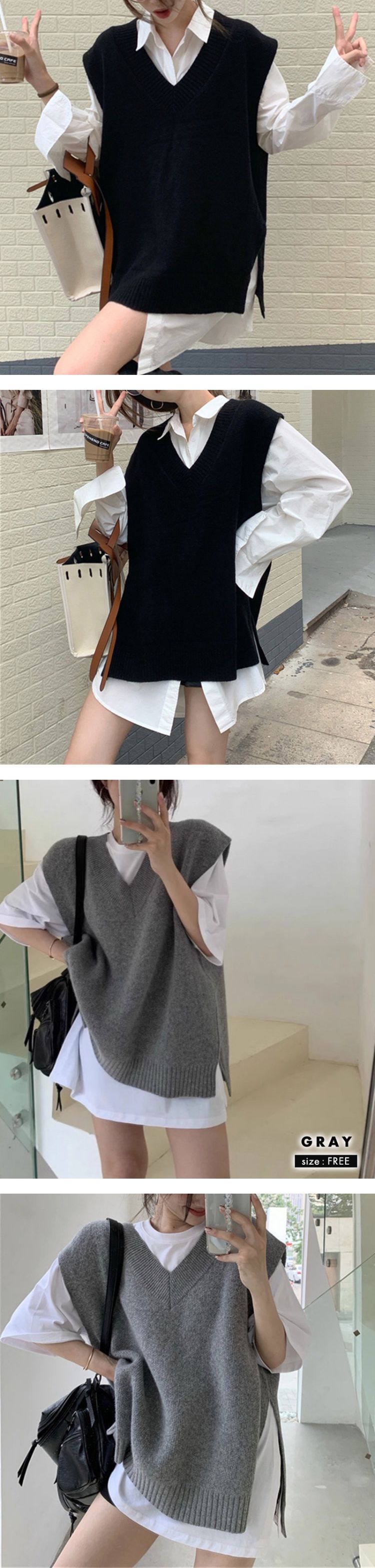 ニットベスト ジレ 秋