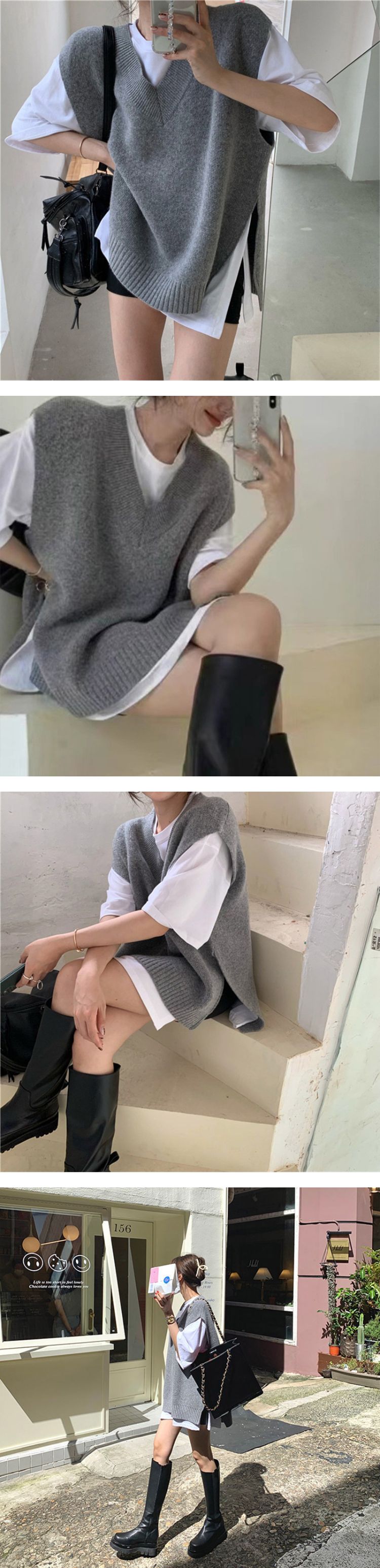 ニットベスト ジレ 秋