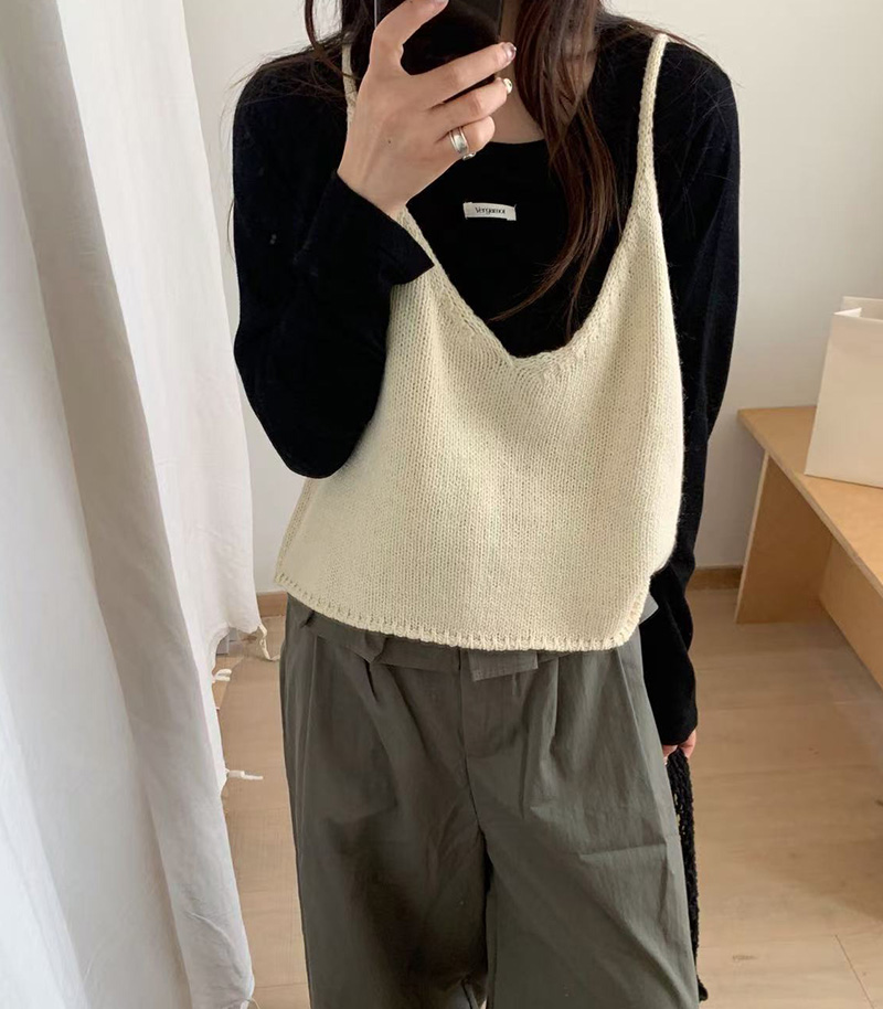 ニットビスチェ 春 冬