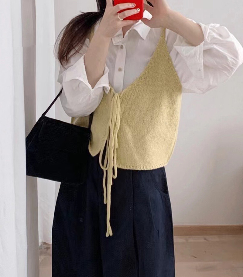 ニットビスチェ 春 冬