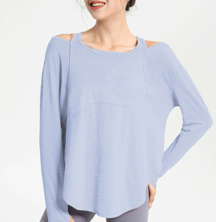 オフショルダークロスカットソートップス（カットソー/Tシャツ