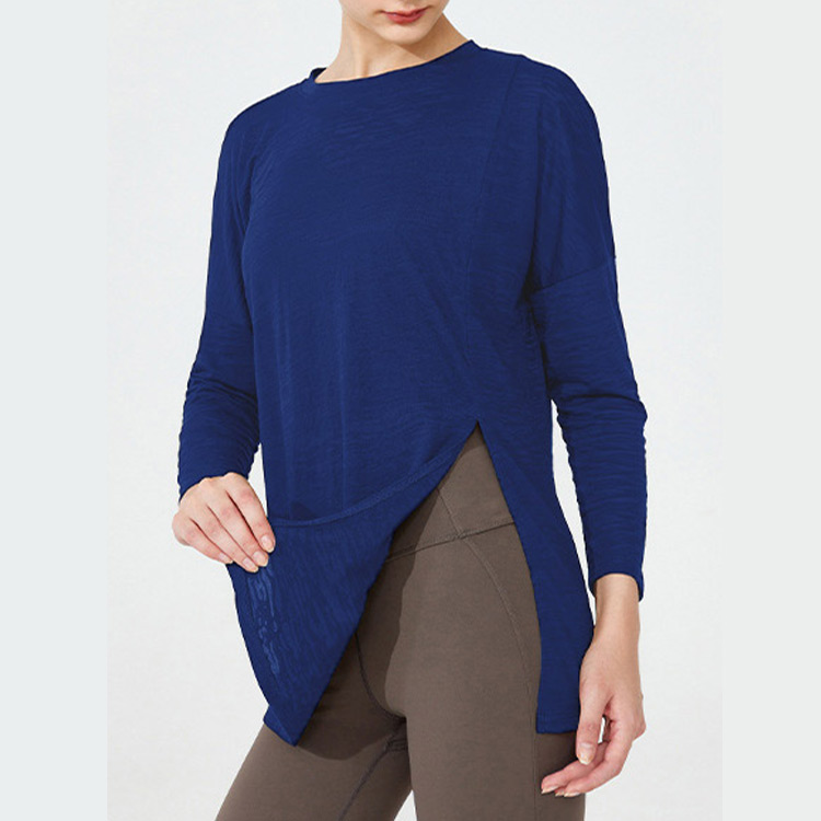 HYS SHOP ヨガウェア トップス 長袖 レディース 8分丈 スリット