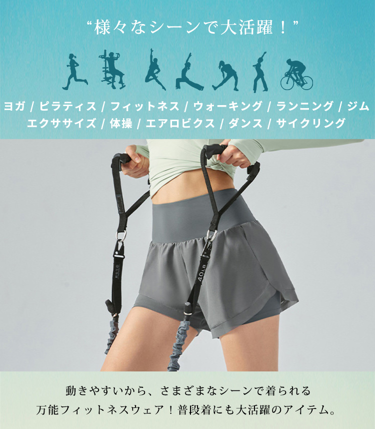 ヨガウェア パンツ レディース ショート丈 ハ...の詳細画像5