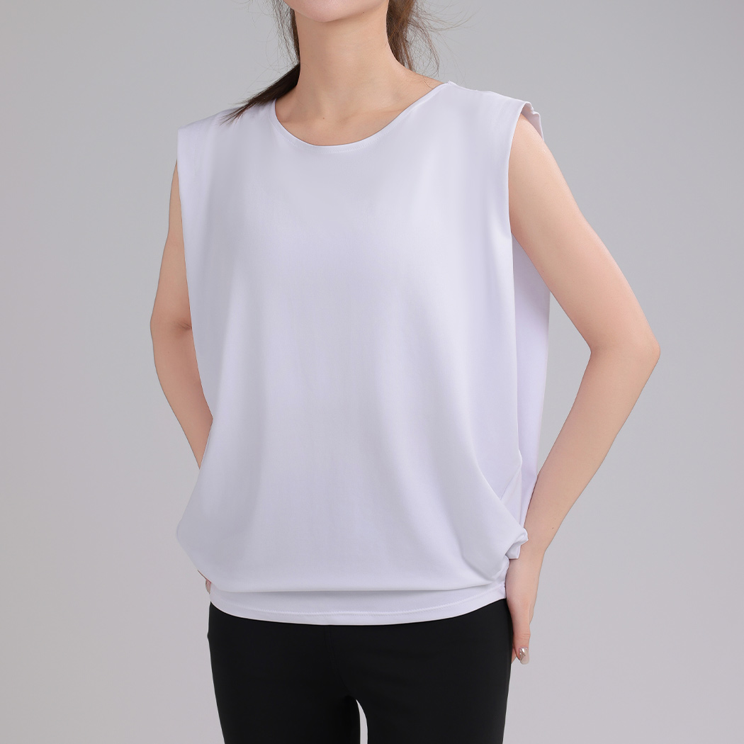 【新品・未使用】WE’RTHY ヨガトップ ホワイト Sサイズ HYS SHOP ヨガ トップス ノースリーブ タンクトップ レディース