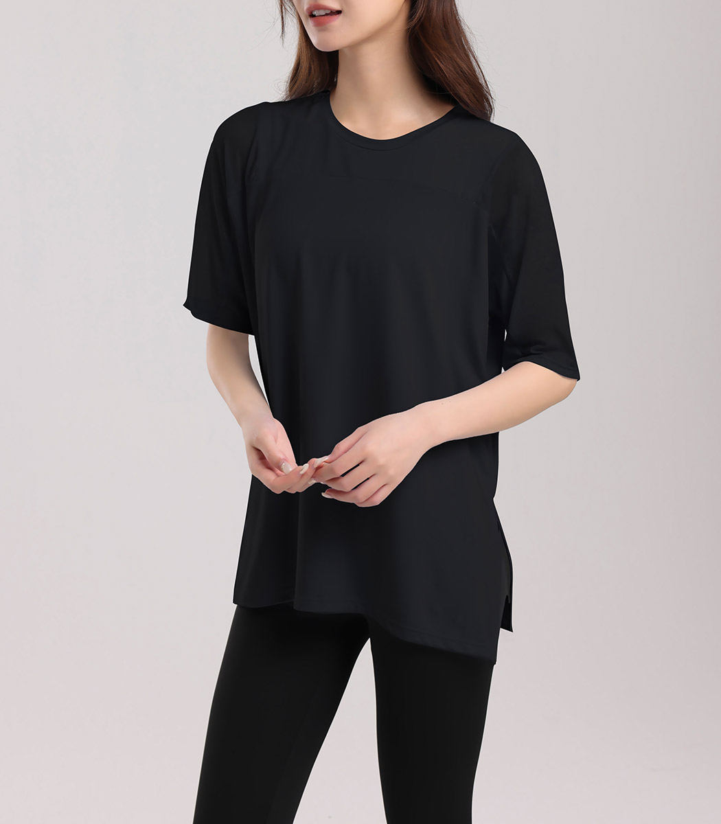 HYS SHOP ヨガウェア トップス 半袖 レディース メッシュ ストレッチ
