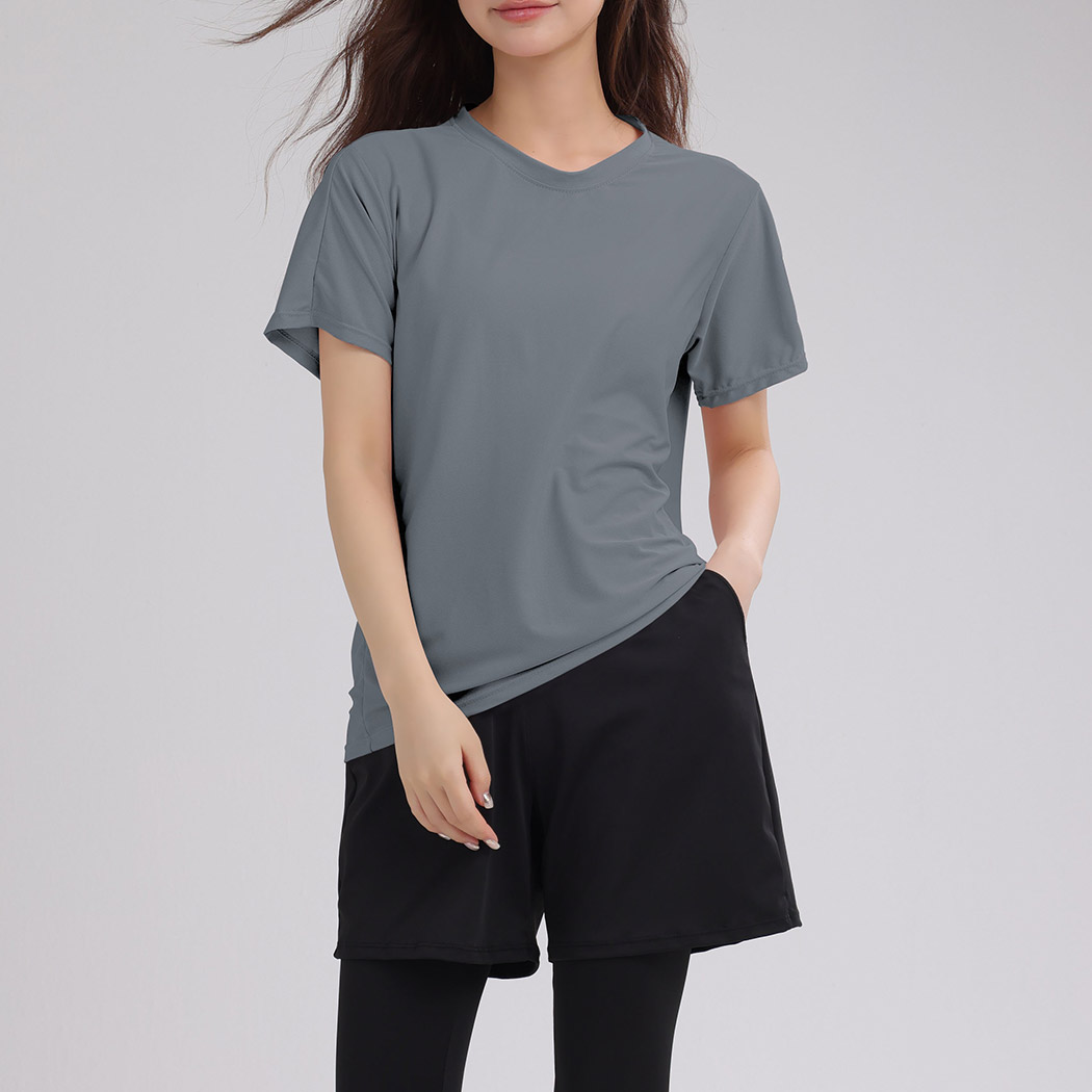 HYS SHOP ヨガウェア セットアップ レディース トップス 半袖 Tシャツ