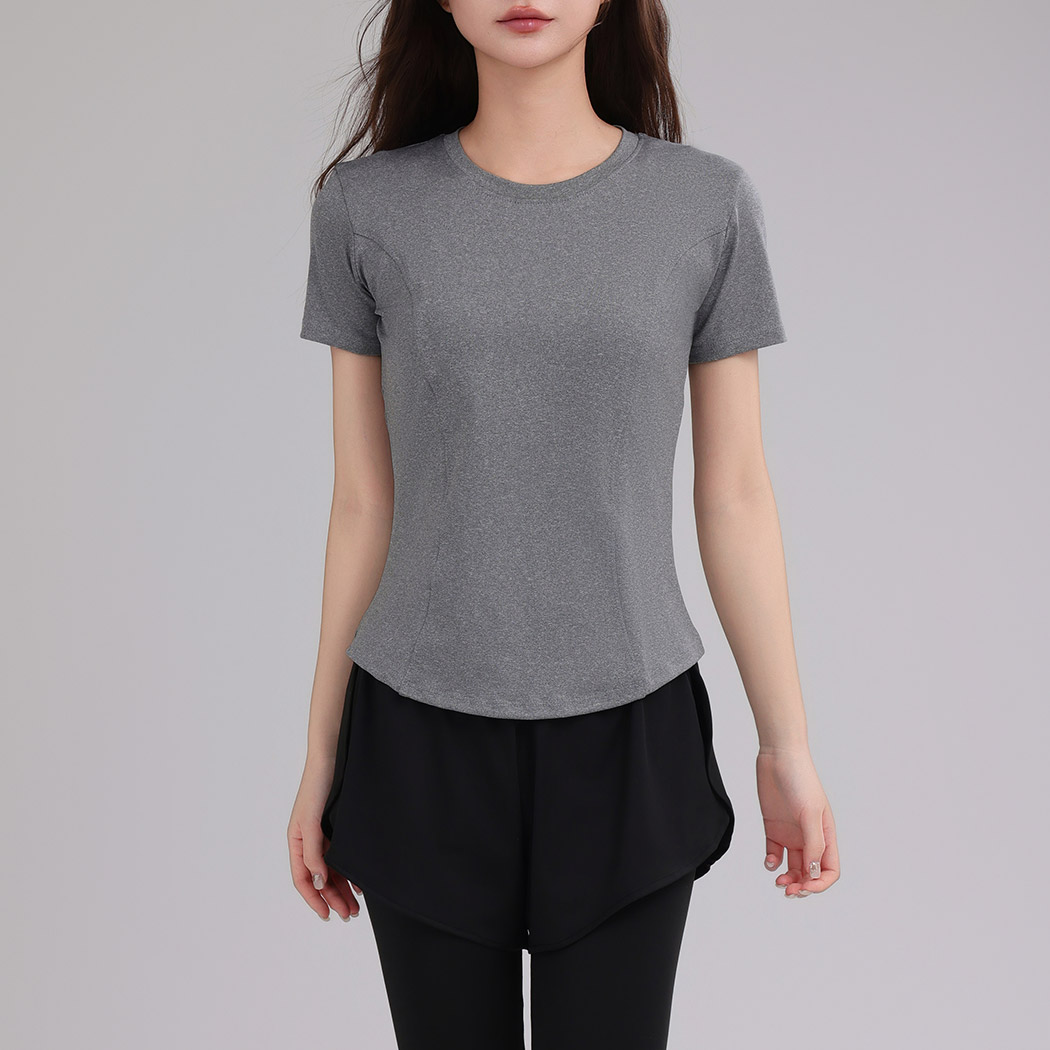 HYS SHOP ヨガウェア 3点セット セットアップ レディース 半袖 Tシャツ