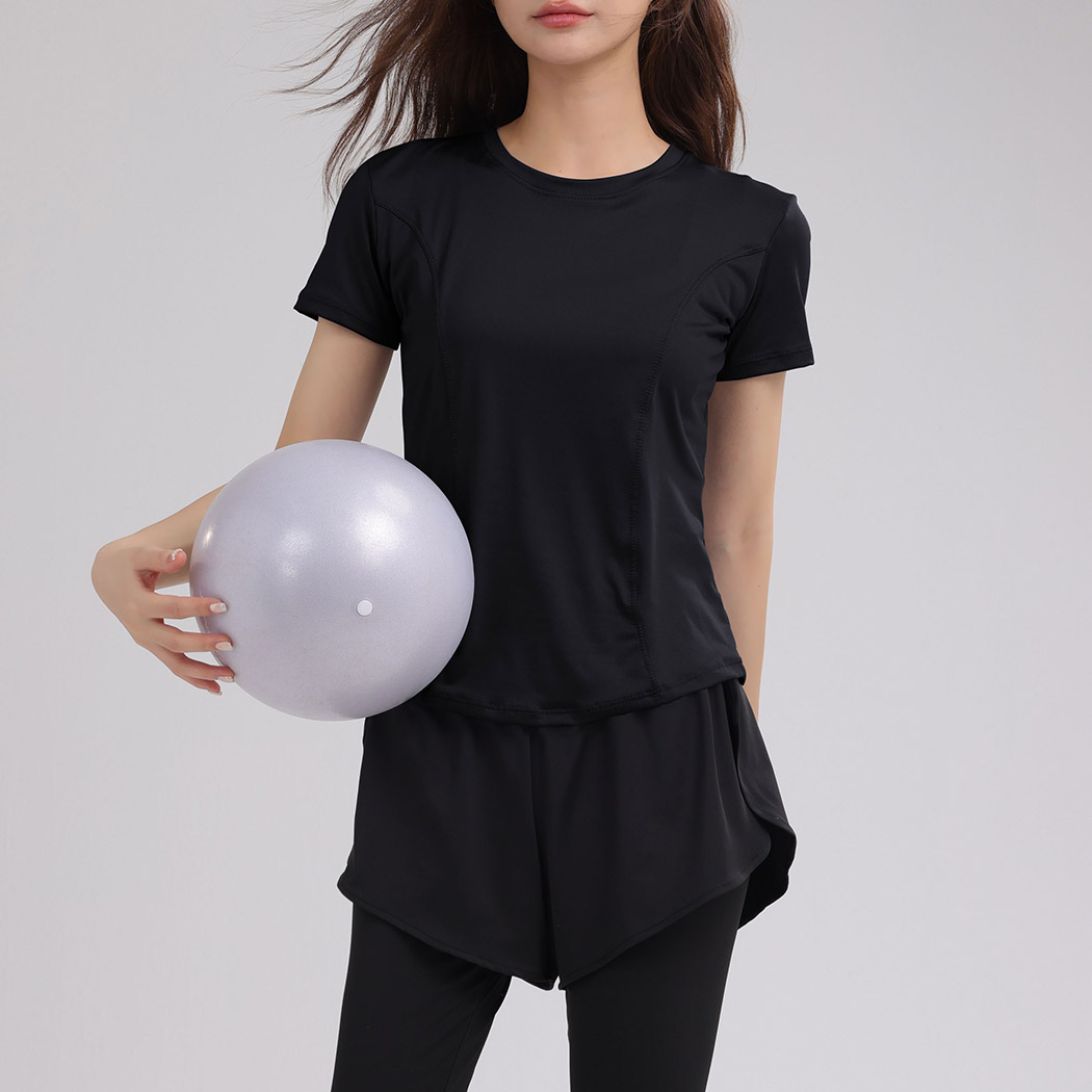 HYS SHOP ヨガウェア 3点セット セットアップ レディース 半袖 Tシャツ