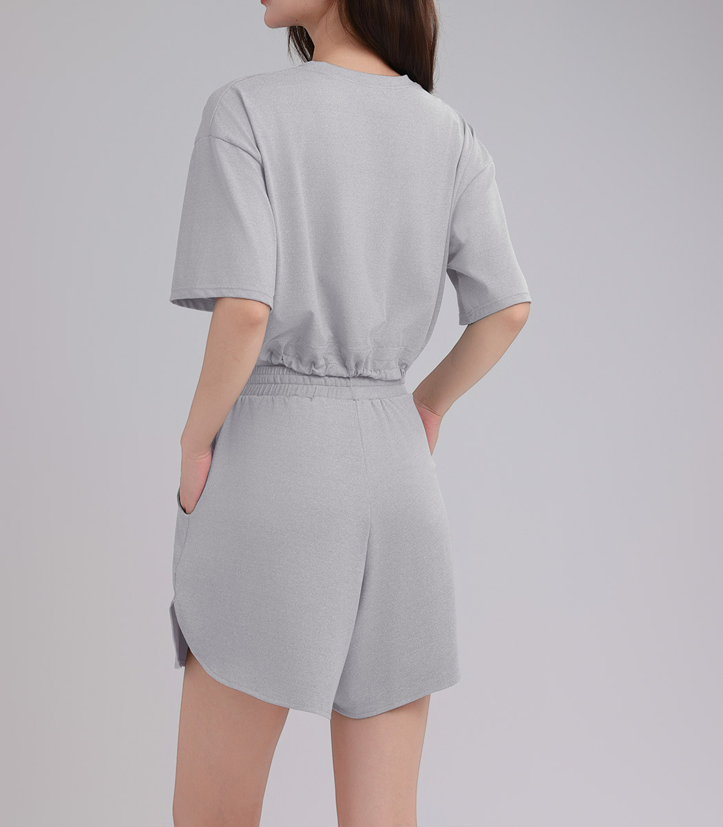 HYS SHOP ヨガ ウェア レディース 半袖 トップス ショートパンツ 2点