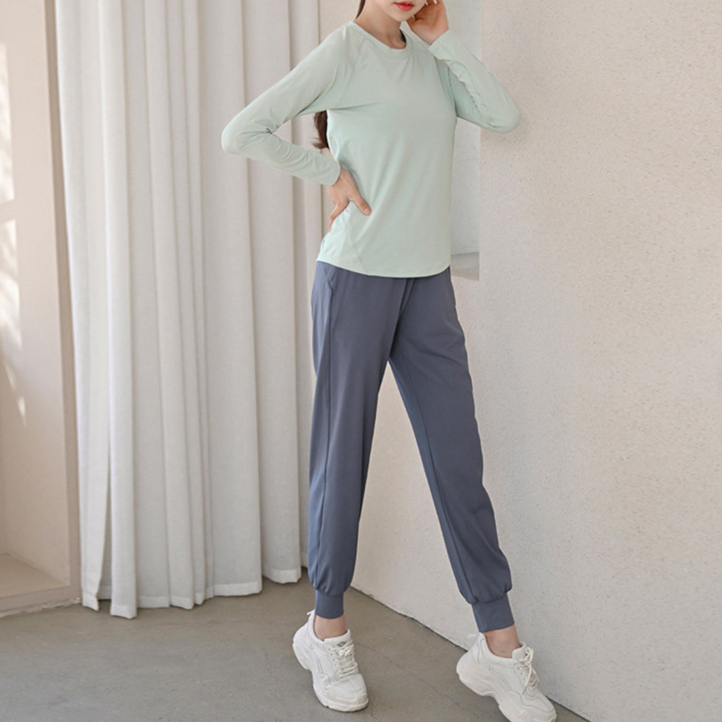HYS SHOP ヨガ ウェア レディース 長袖 トップス ジョガー パンツ 2点
