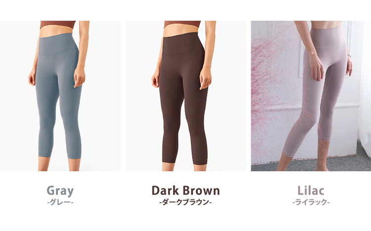 M.ミントヨガ　ピラティス　レギンス　グレー　サイズ8 HYS SHOP ヨガ パンツ レギンス ハイウエスト レディース 8分丈 伸縮性