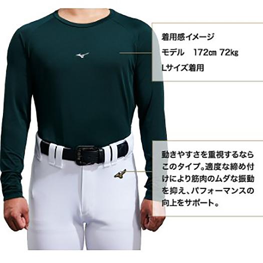 MIZUNO 野球 防汚 抗菌防臭 吸汗速乾 アンダーシャツ 長袖
