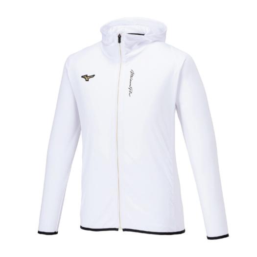 Mizuno Pro ハーフジップジャケット ブレスサーモ　Ｌ　ホワイト MIZUNO ミズノ 野球 ハーフジップ半袖トレーニングジャケット