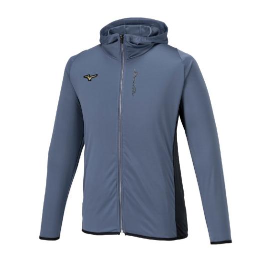 【ミズノプロ】フルZIPフーディ(薄手) インディゴ XO 12JECK75 Mizuno Pro - 【ミズノプロ】フルZIPフーディ(薄手) インディゴ