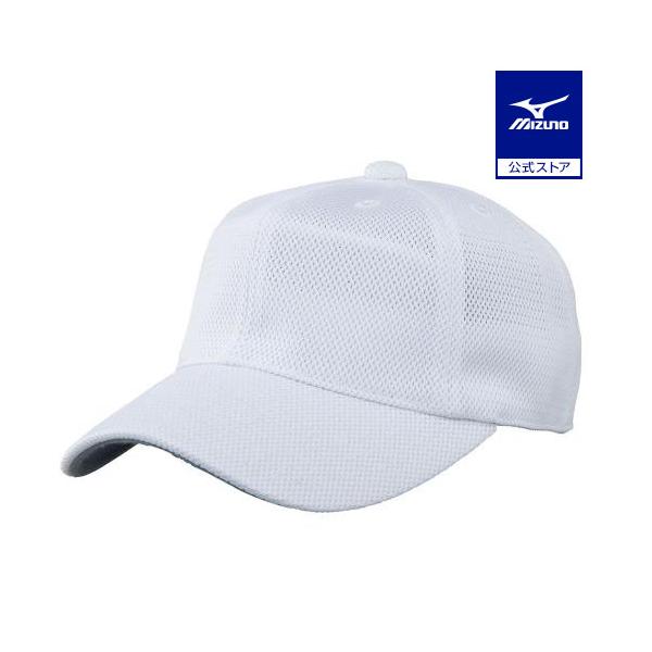 MIZUNO（ミズノ） 野球 帽子 公式 オール メッシュ 六方型 ホワイト