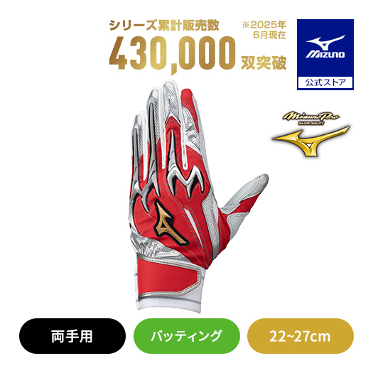 MIZUNO（ミズノ） 野球 ミズノプロ バッティンググローブ 大人 