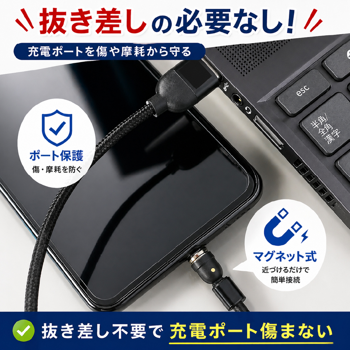 充電ケーブル iphoneケーブル Type-C 急速充電 Android用 1m 2m L字型コネクタ 充電ケーブル スマホケーブル ナイロン iPhone18 次世代の充電体験 爆買 関連画像5