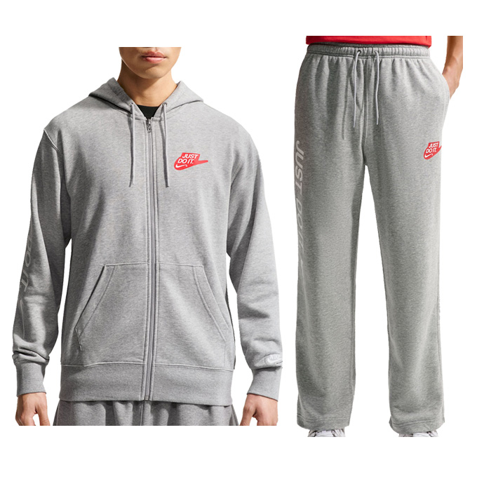 テックNIKE フルジップフード付きジャージ上下セット グレー NIKE（ナイキ） スポーツウェア ジャージ 上下セット メンズ TF UV FLX
