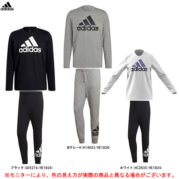 ブラック adidas（アディダス）M ESS BL SJ ロングTシャツ パンツ 上下