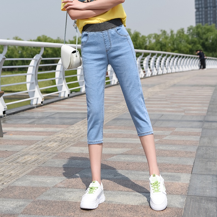 クロップドパンツ デニム ジーンズ デニムパンツ ボトムス レディース 七分丈 クロップド ジーパン きれいめ 涼しい コーデ 夏 Aishang15 ミズショウ 通販 Yahoo ショッピング