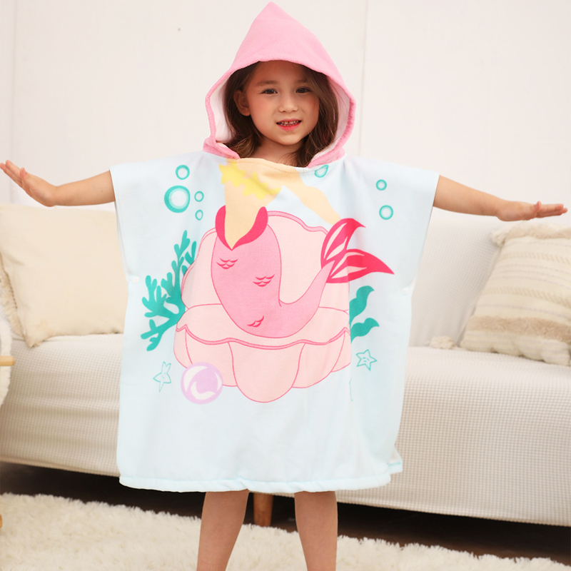 マントタオル バスタオル フード付き 着る毛布 子供服 キッズ 男の子