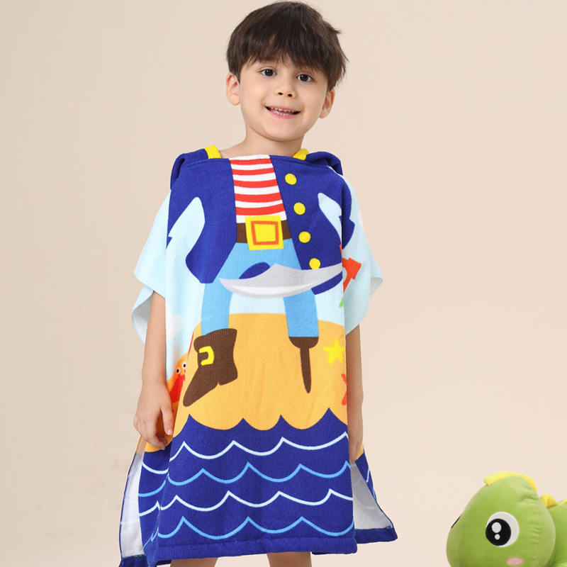マントタオル バスタオル フード付き 着る毛布 子供服 キッズ 男の子