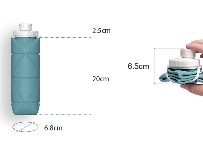 シリコン 水筒 折りたたみ ボトル 600ml 持ち運び 携帯 コンパクト ウォーターボトル 軽量 キャンプ 旅行 スポーツ 温冷両用 トラベルボトル｜mizusyou｜15