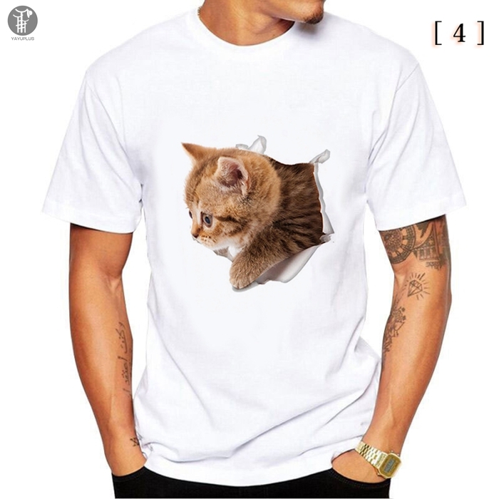 Tシャツ イラスト メンズ 3d 猫 茶トラ 可愛い 半袖 男女兼用 薄手 ねこ 白 レディース 面白 おもしろ トリックアート 送料無料 Jiduo01 ミズショウ 通販 Yahoo ショッピング