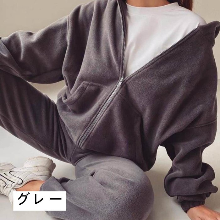フリース セットアップ レディース 防風 防寒 暖かい 長袖 あったか