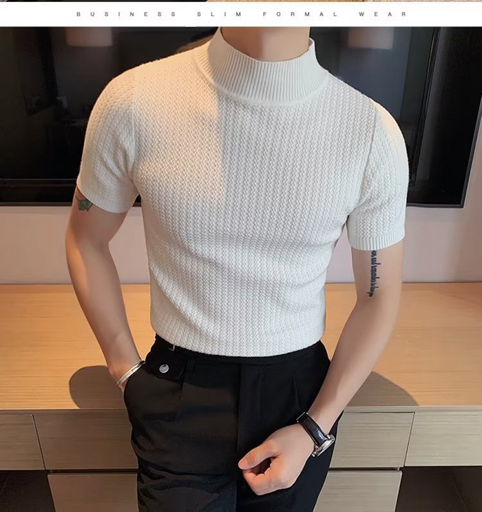サマーニット メンズ Tシャツ 半袖 トップス ニット 春