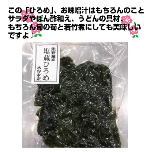 新物出ました サラダにお味噌汁に 塩蔵ひろめ ひとはめ わかめ 三重県産 1 53 水谷水産 Yahoo 店 通販 Yahoo ショッピング