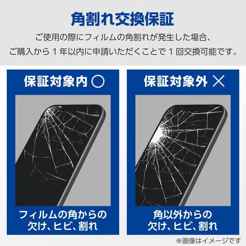 エレコム elecom iPhone 15 Plus ガラスフィルム 高透明 フルカバー 365日交換保証 強化ガラス 表面硬度10H 角割れ防止 フレーム付 指紋防止 飛散防止 気泡防止｜mj-v｜07