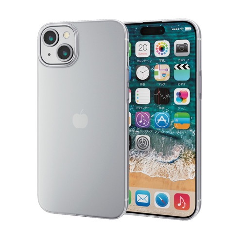 エレコム elecom iPhone 15 Plus 用 ケース ソフト カバー 超軽量 極薄 カメラレンズ保護設計 クリア