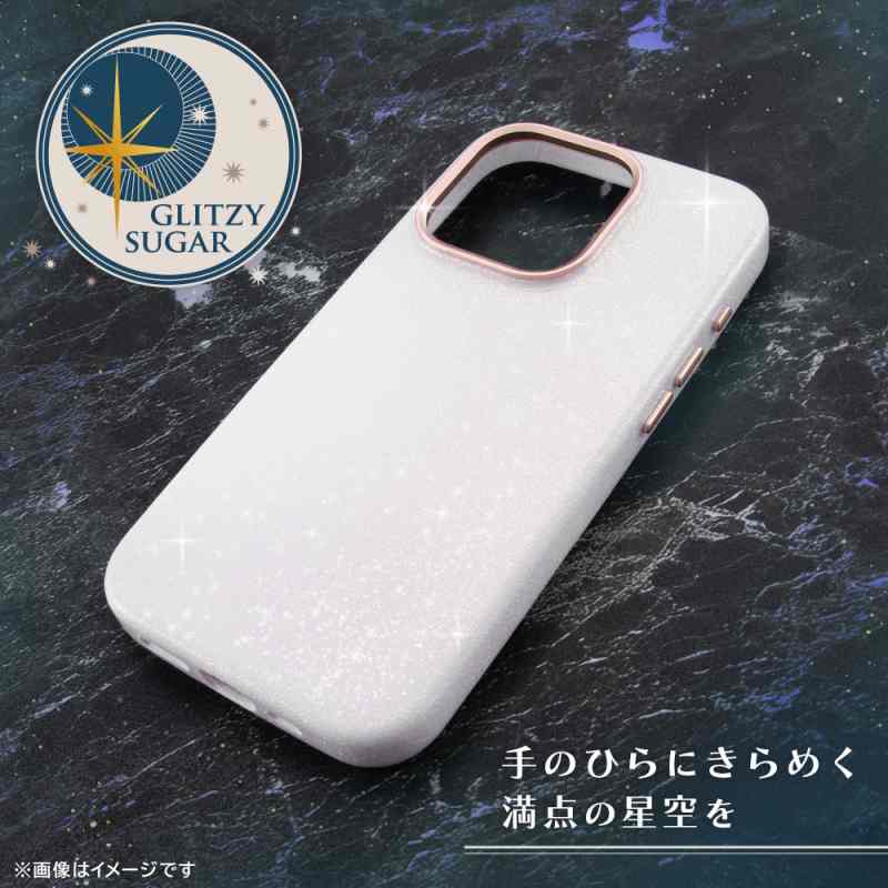 iPhone 15 Pro オープンレザーケース キラキラ GLITZY SUGAR/ピンク｜mj-v｜03