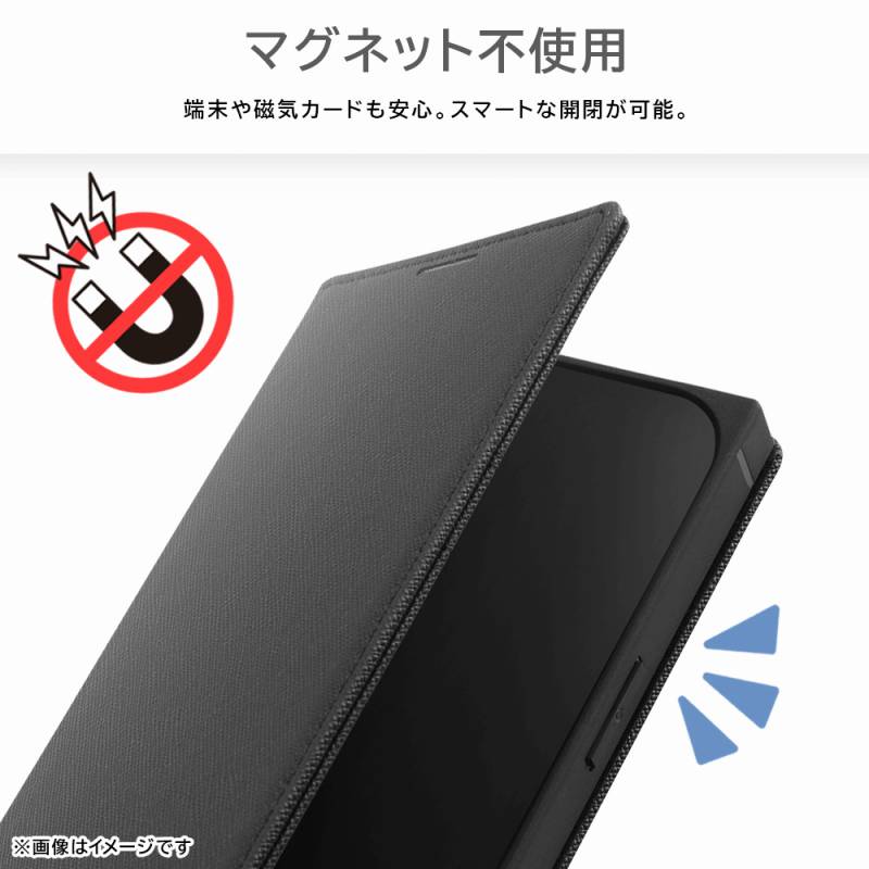 iPhone 15 Pro 耐衝撃 手帳型レザーケース KAKU Durable/トープ/ライトグレー｜mj-v｜05