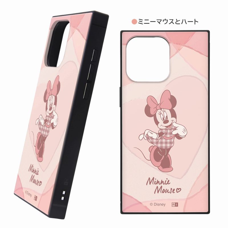 iPhone 15 Pro Max / ディズニー / ハイブリッドケース KAKU / ミニーマウスとハート｜mj-v｜04