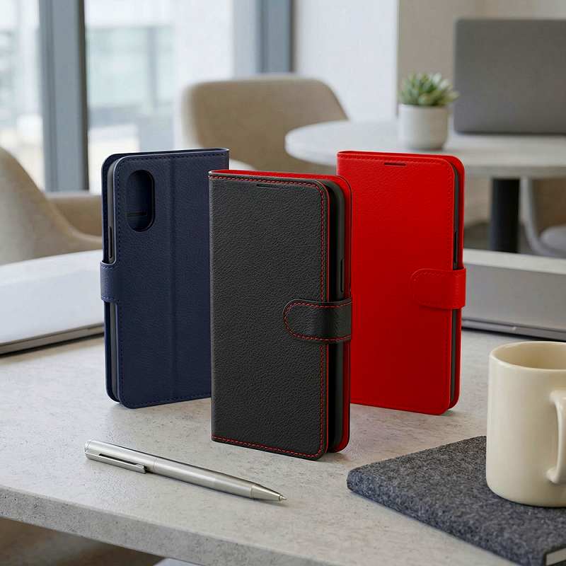 arrows We3 / 手帳型レザーケース シンプル マグネット ブラック