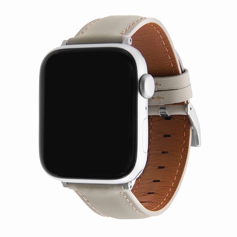 Apple Watch Series 9/8/7 45mm・Apple Watch SE(第2 / 1世代) 44mm・Apple Watch Ultra 49mm 本革レザーベルト バンド 20mm/ブラック/ブラウン/ライトグレー｜mj-v｜04