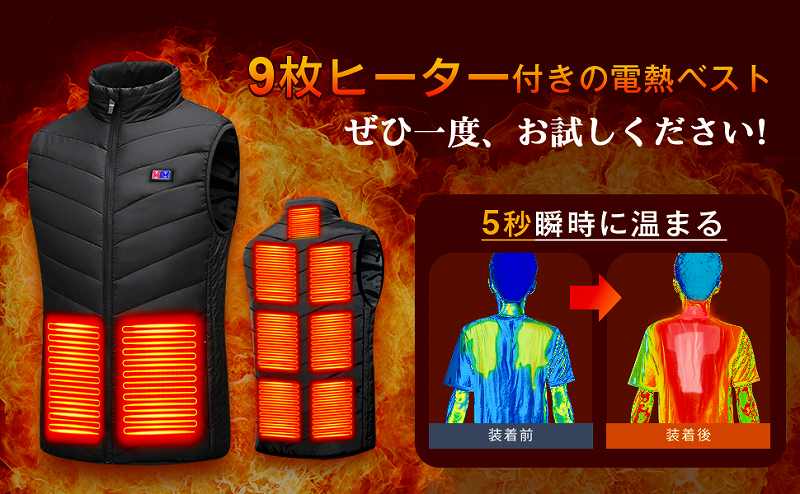 送料無料】RAVAcoco 電熱ベスト 電気ベスト ヒーターベスト [MJ06-M 