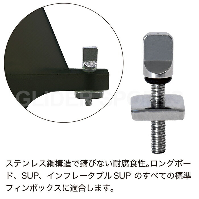 SUP サップ ロングボード フィンネジとプレート 2セット入り フィン センターフィンスクリュー ロングボードネジ フィンボックスネジ 交換用 |  | 02
