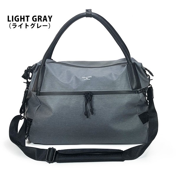 スクアーロ ワークス 耐水 ボストン ジムバッグ SQUALO WORKS 2Way Gym Boston Bag Black ブラック ショルダー 旅行 出張 通学 送料無料（沖縄は+900円）