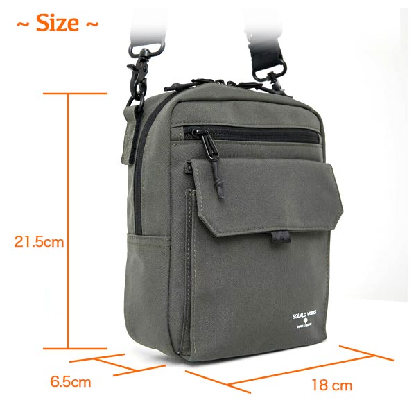 SQUALO WORKS Nylon OX MINI SHOULDER BAG (Black) SW-NY004 SQUALO WORKS Nylon OX MINI SHOULDER BAG (Black) SW-NY004