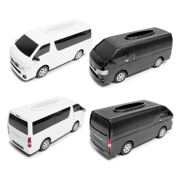 ハイエースティッシュケース2個セット トヨタハイエース ティッシュ ケース TOYOTA HIACE ブラック ホワイト