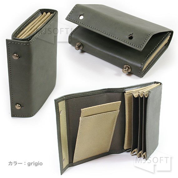 m+ エムピウ 折り財布 ミッレフォッリエ Ⅱ P25 ブラック 保存箱