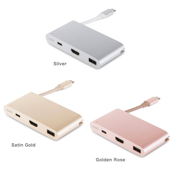 moshi USB-C Multiport Adapter USB-C用 Thunderbolt 3用 HUB ハブ 3イン1 MacBook  12インチ対応 モシ HDMI出力 4k 送料無料（沖縄は+900円）