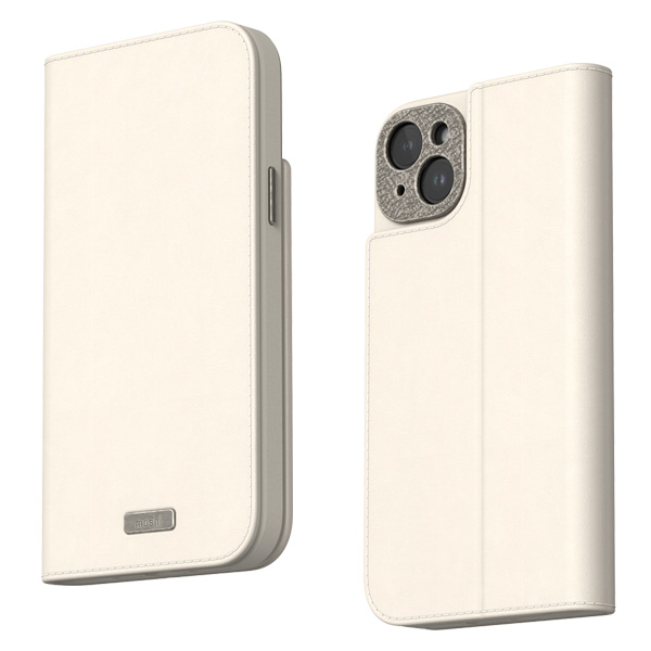 moshi iPhone 15 Plus用 ウォレットケース 手帳型 着脱可能 マグネット